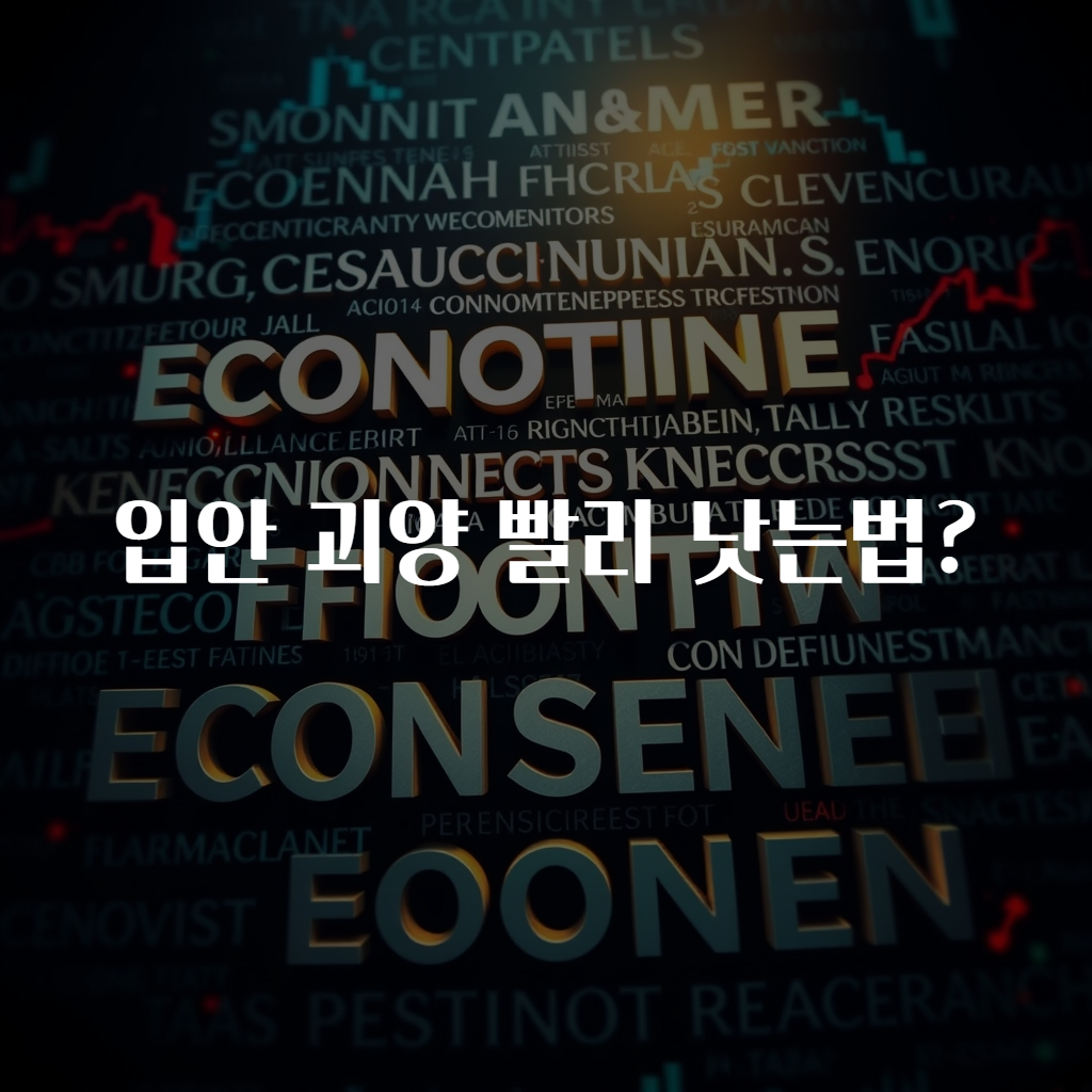 입안 괴양 빨리 낫는법?