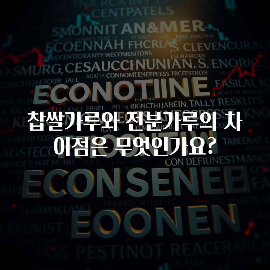 찹쌀가루와 전분가루의 차이점은 무엇인가요?