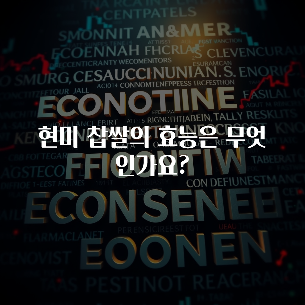 현미 찹쌀의 효능은 무엇인가요?
