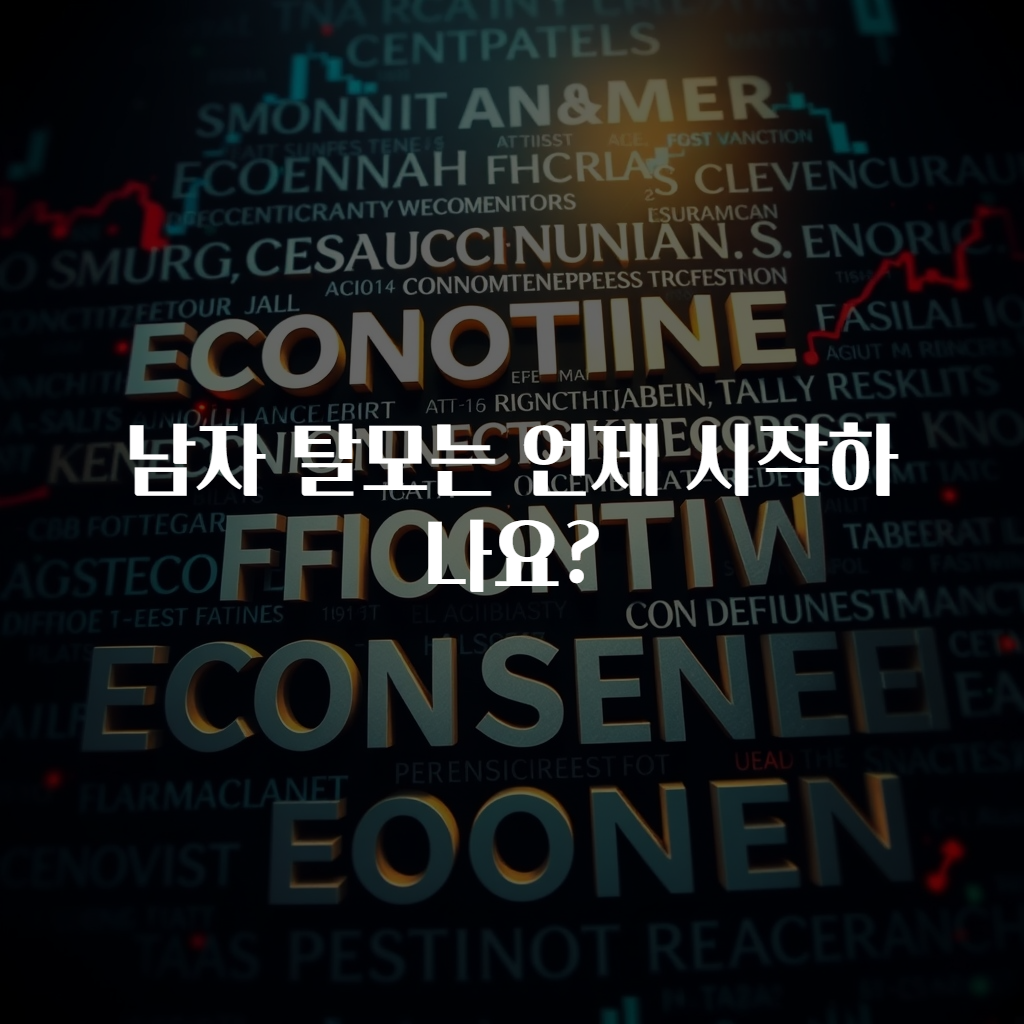 남자 탈모는 언제 시작하나요?