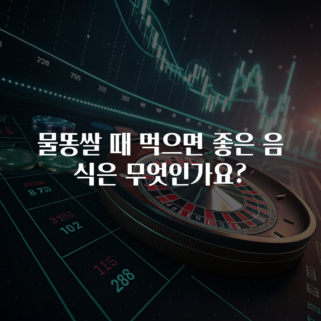 물똥쌀 때 먹으면 좋은 음식은 무엇인가요?
