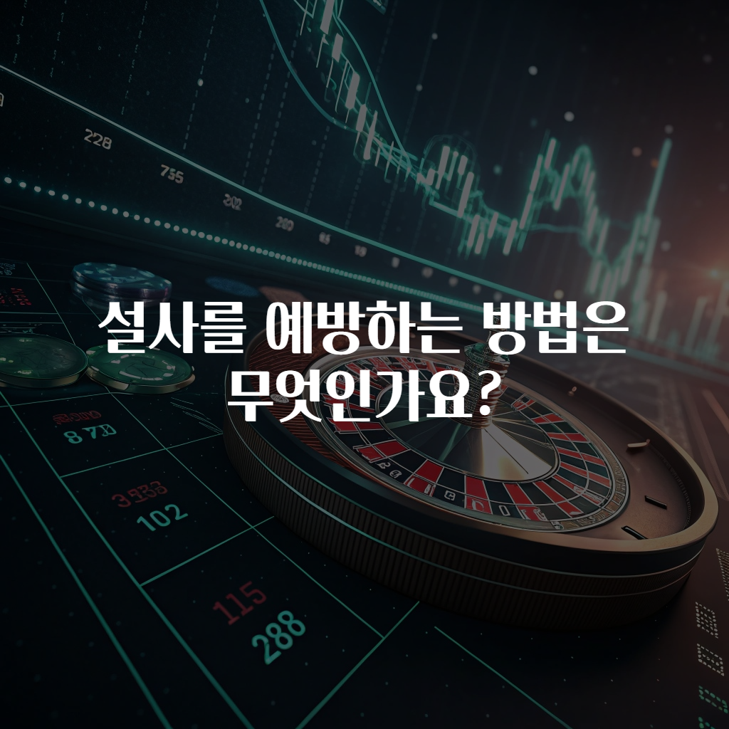 설사를 예방하는 방법은 무엇인가요?