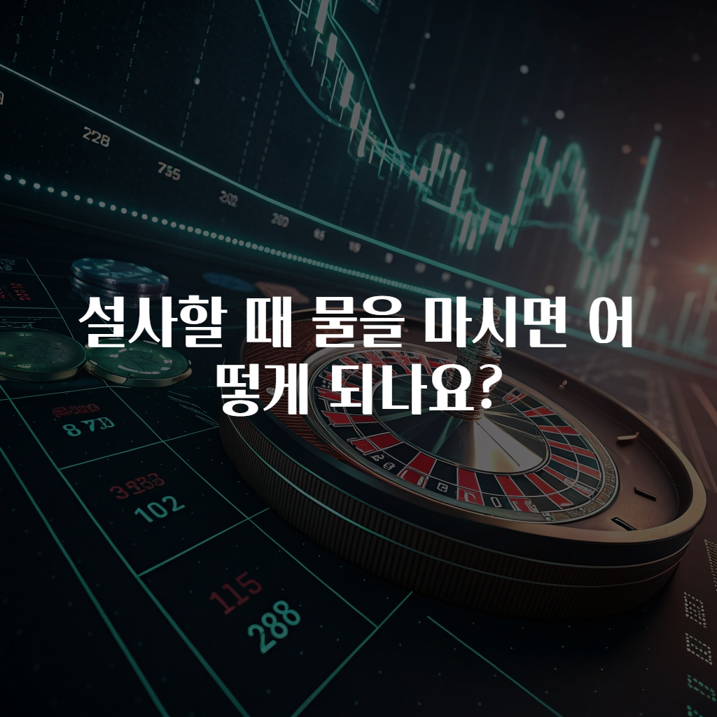 설사할 때 물을 마시면 어떻게 되나요?