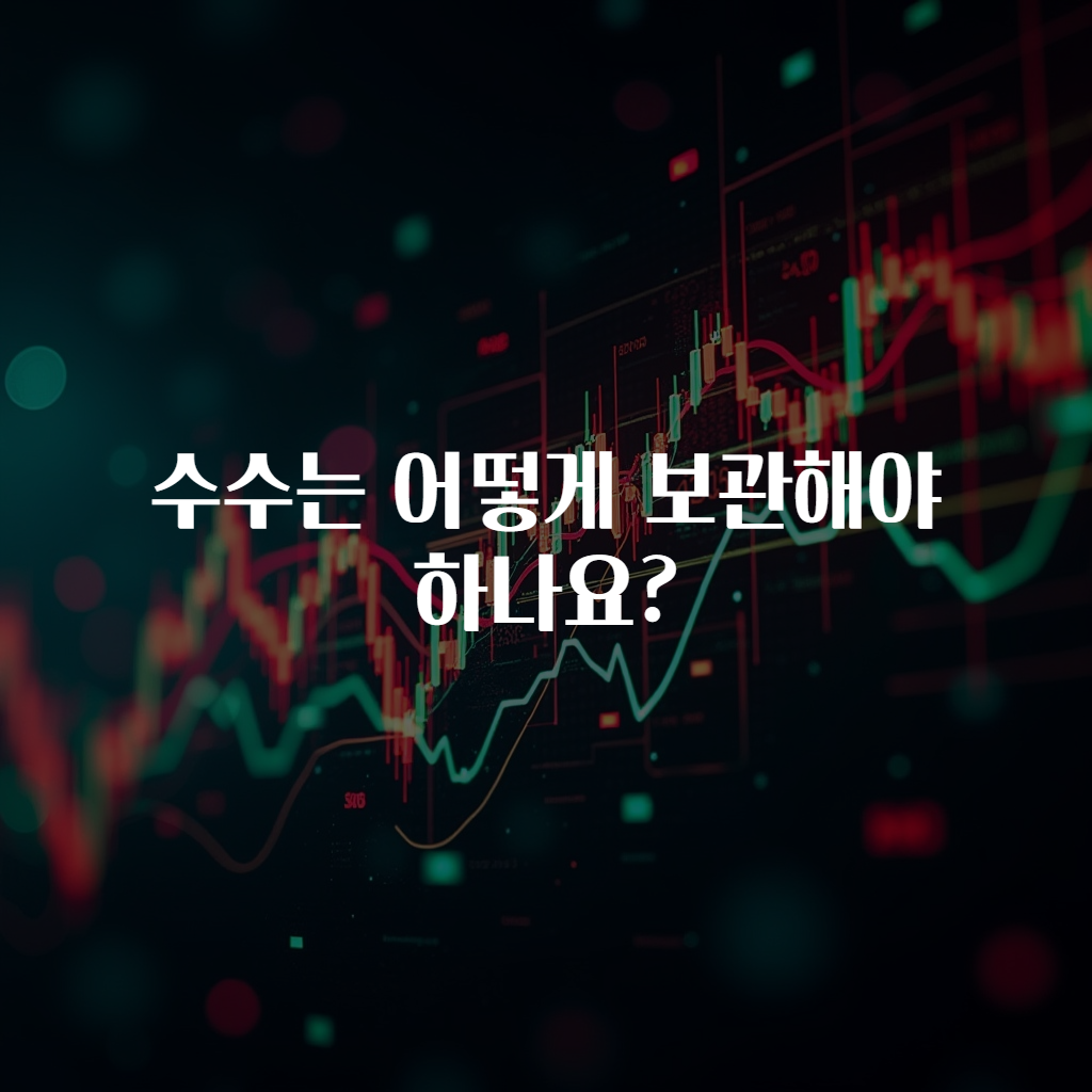 수수는 어떻게 보관해야 하나요?