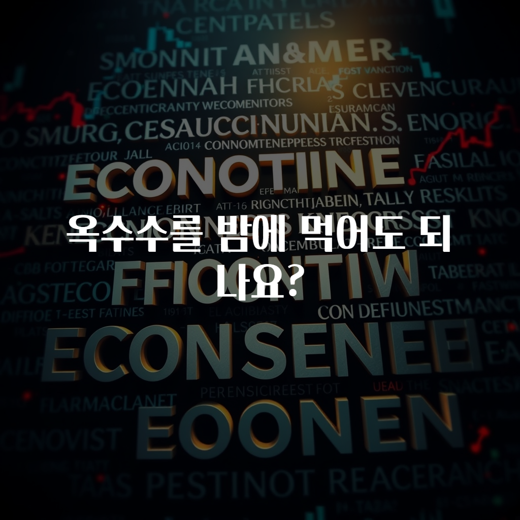 옥수수를 밤에 먹어도 되나요?
