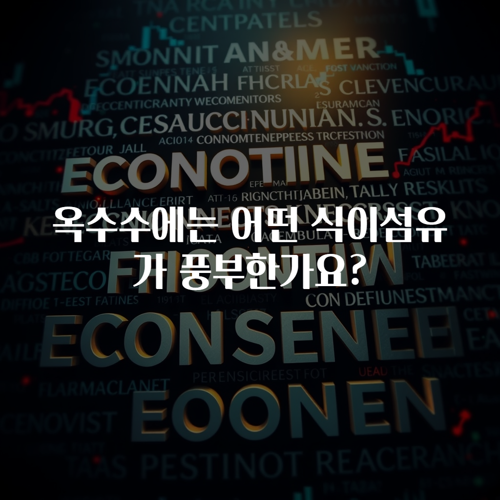 옥수수에는 어떤 식이섬유가 풍부한가요?