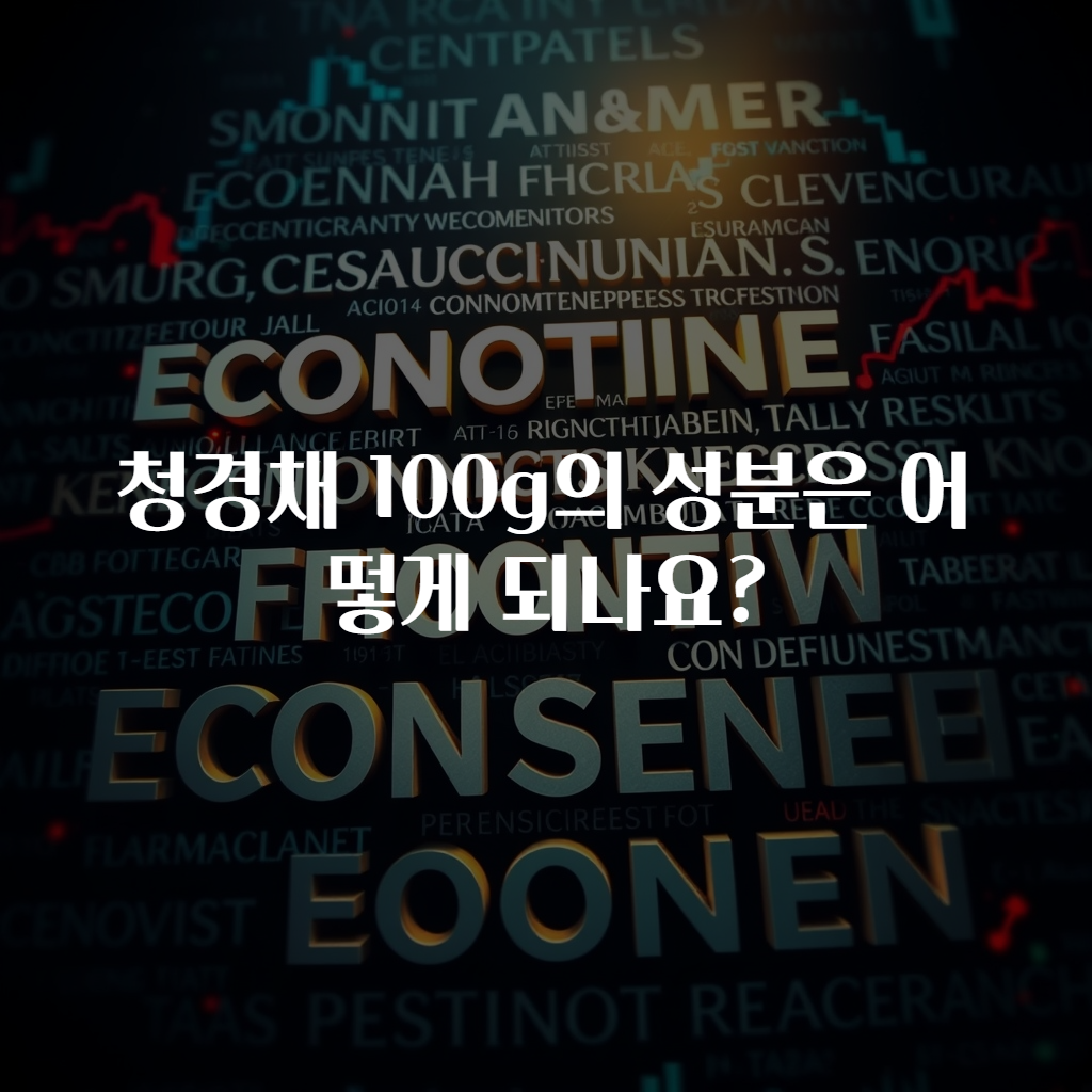 청경채 100g의 성분은 어떻게 되나요?