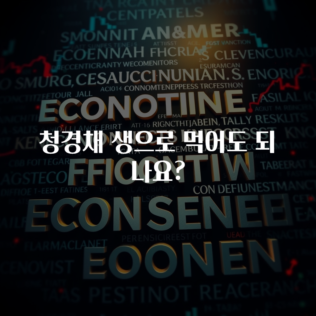 청경채 생으로 먹어도 되나요?