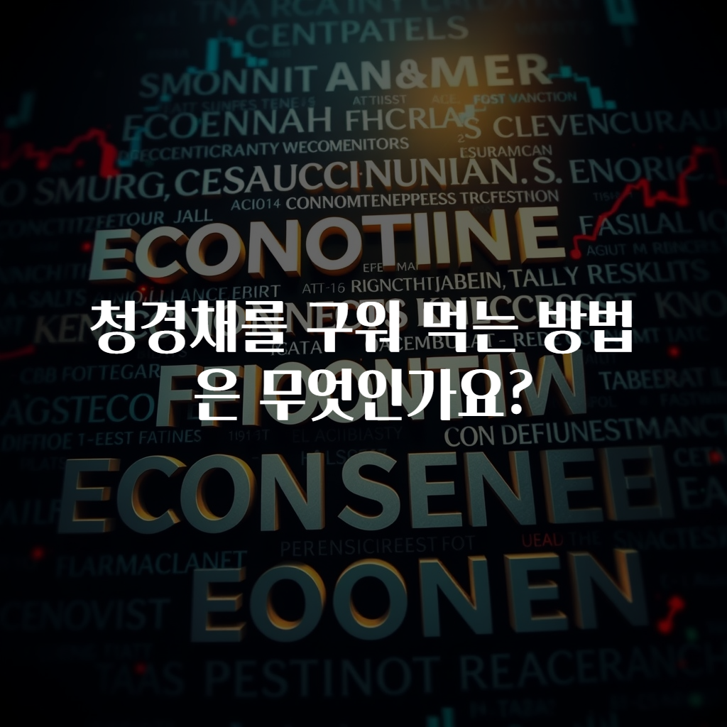 청경채를 구워 먹는 방법은 무엇인가요?