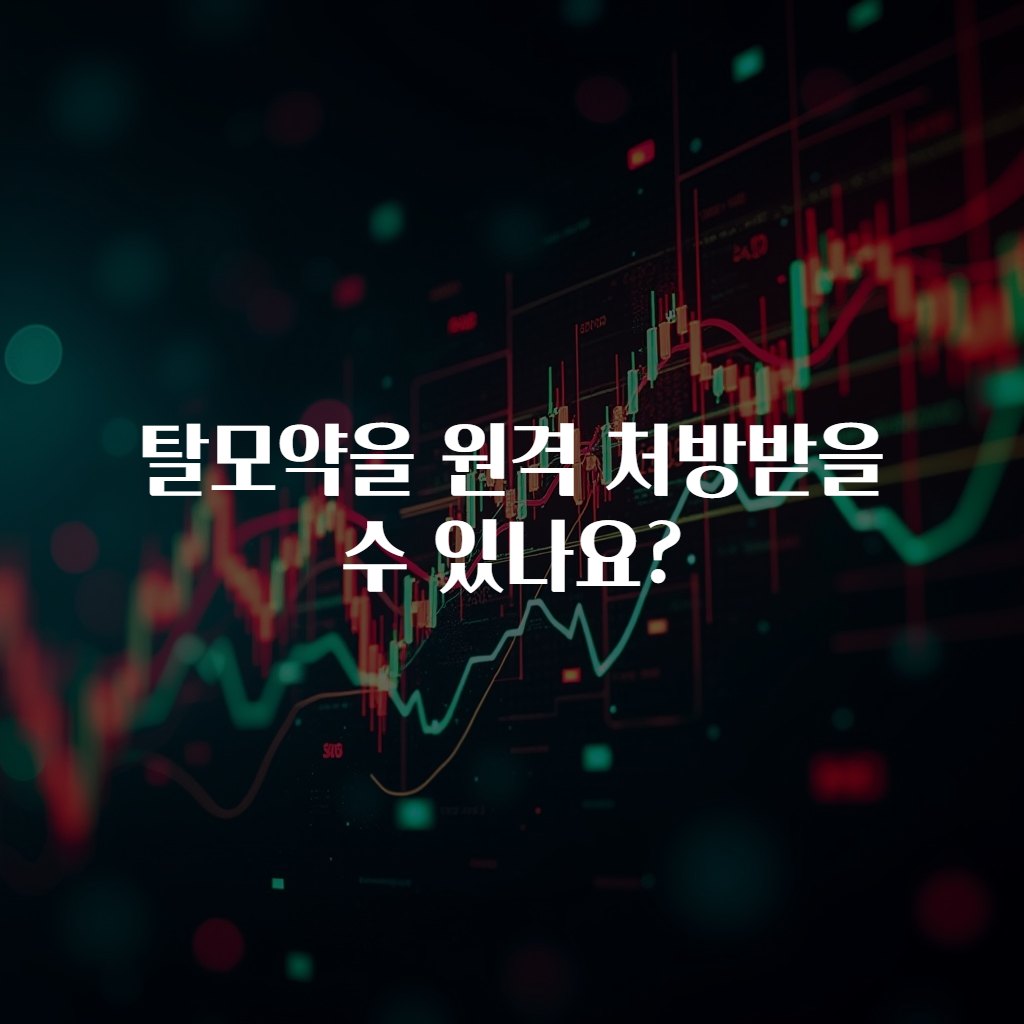 탈모약을 원격 처방받을 수 있나요?
