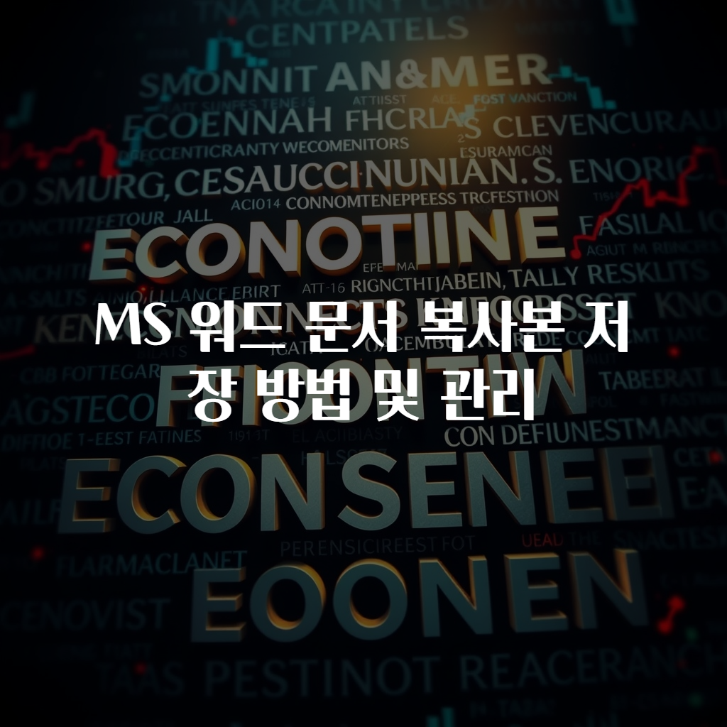 MS 워드 문서 복사본 저장 방법 및 관리