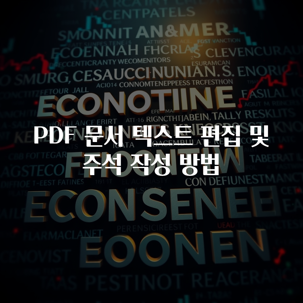 PDF 문서 텍스트 편집 및 주석 작성 방법