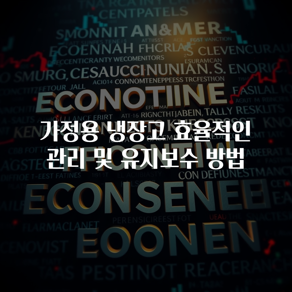 가정용 냉장고 효율적인 관리 및 유지보수 방법