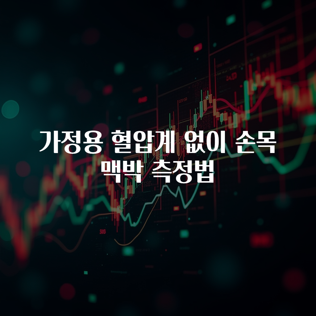 가정용 혈압계 없이 손목 맥박 측정법