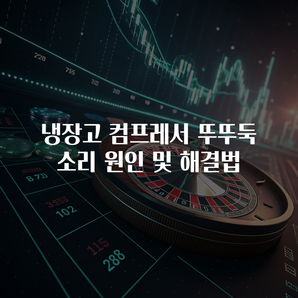 냉장고 컴프레서 뚜뚜둑 소리 원인 및 해결법