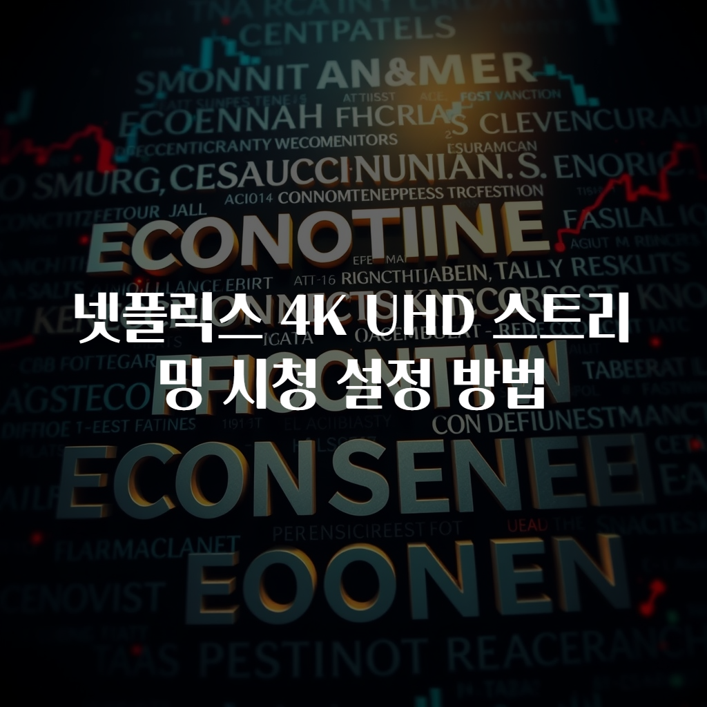 넷플릭스 4K UHD 스트리밍 시청 설정 방법
