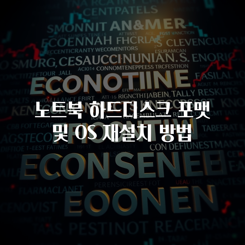 노트북 하드디스크 포맷 및 OS 재설치 방법
