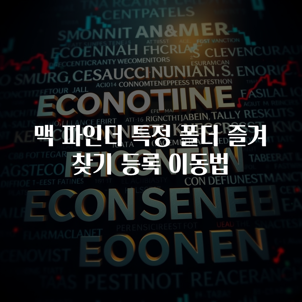 맥 파인더 특정 폴더 즐겨찾기 등록 이동법