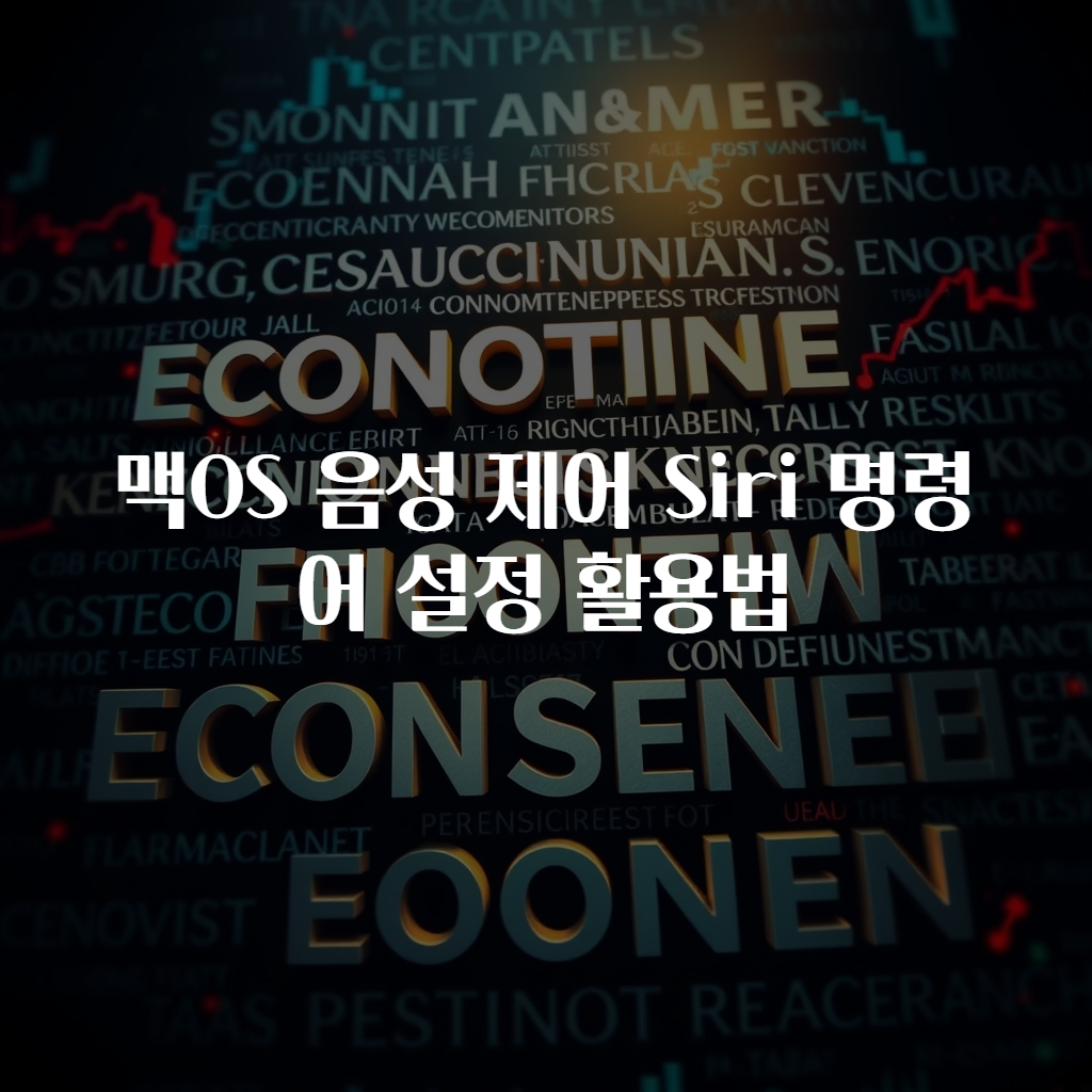 맥OS 음성 제어 Siri 명령어 설정 활용법