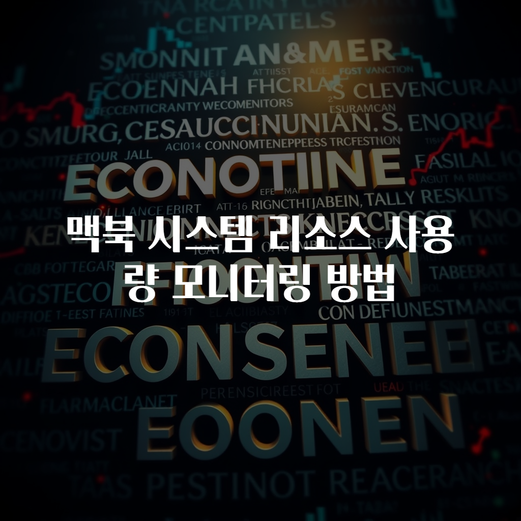 맥북 시스템 리소스 사용량 모니터링 방법