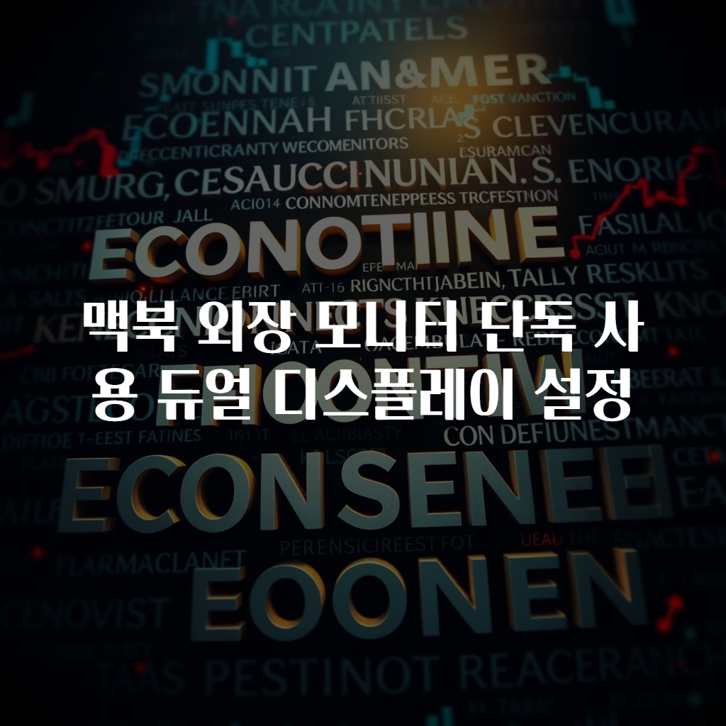 맥북 외장 모니터 단독 사용 듀얼 디스플레이 설정