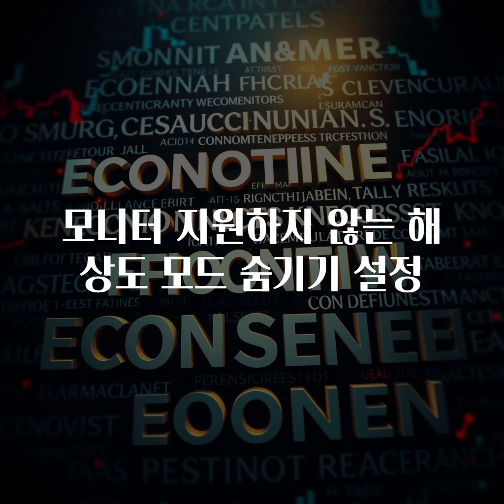 모니터 지원하지 않는 해상도 모드 숨기기 설정