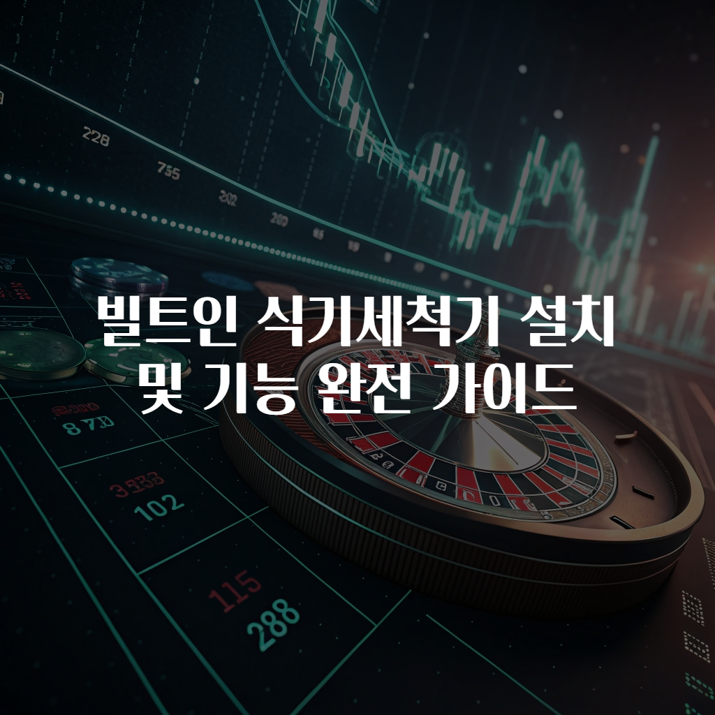 빌트인 식기세척기 설치 및 기능 완전 가이드