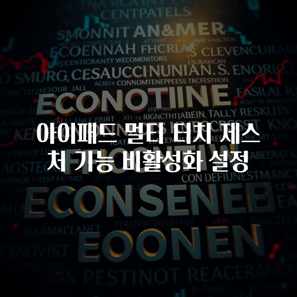 아이패드 멀티 터치 제스처 기능 비활성화 설정