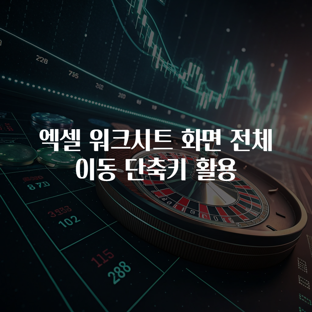 엑셀 워크시트 화면 전체 이동 단축키 활용