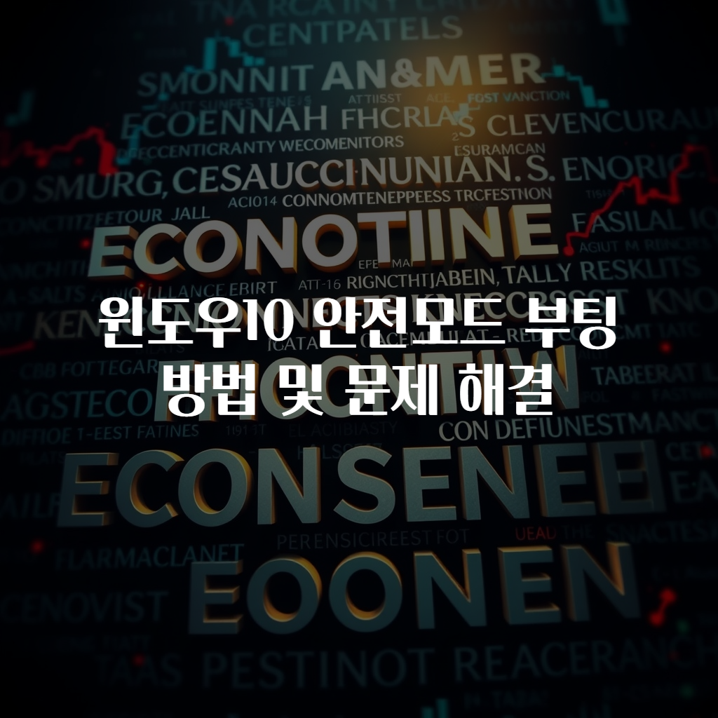 윈도우10 안전모드 부팅 방법 및 문제 해결