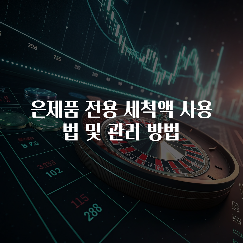 은제품 전용 세척액 사용법 및 관리 방법