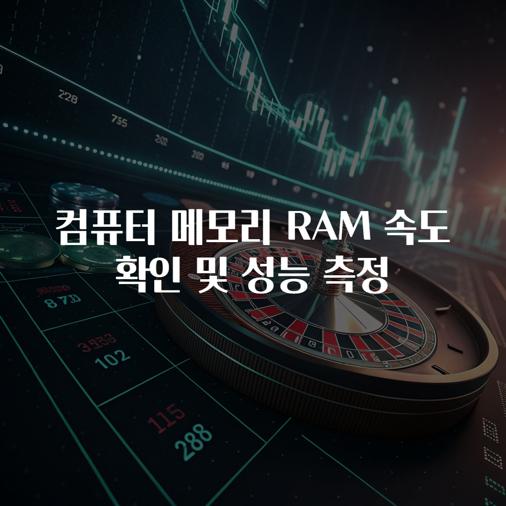 컴퓨터 메모리 RAM 속도 확인 및 성능 측정