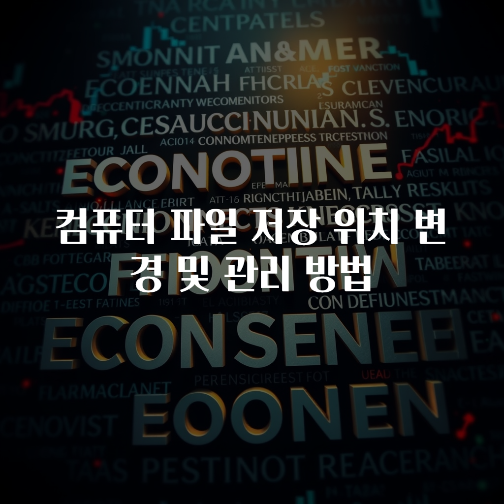 컴퓨터 파일 저장 위치 변경 및 관리 방법