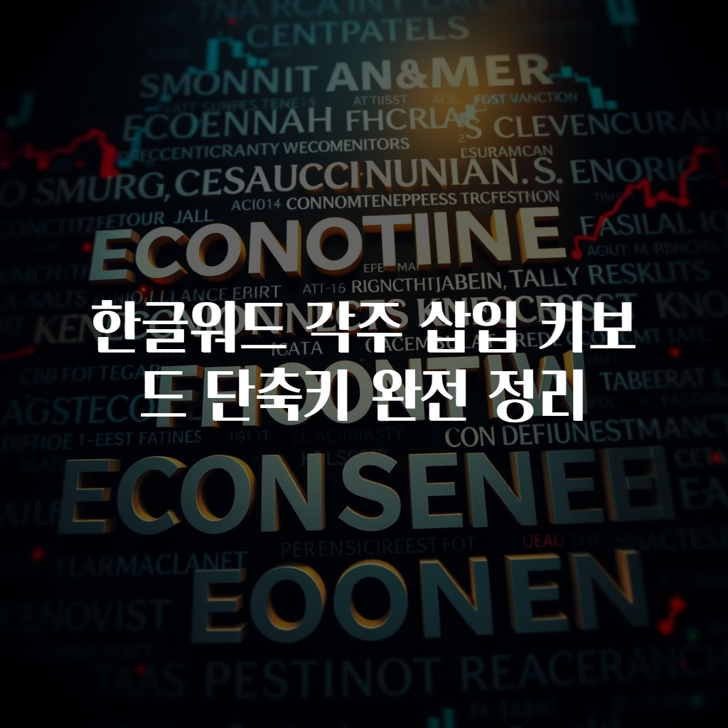 한글워드 각주 삽입 키보드 단축키 완전 정리