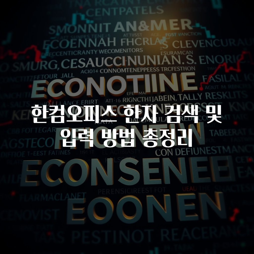한컴오피스 한자 검색 및 입력 방법 총정리