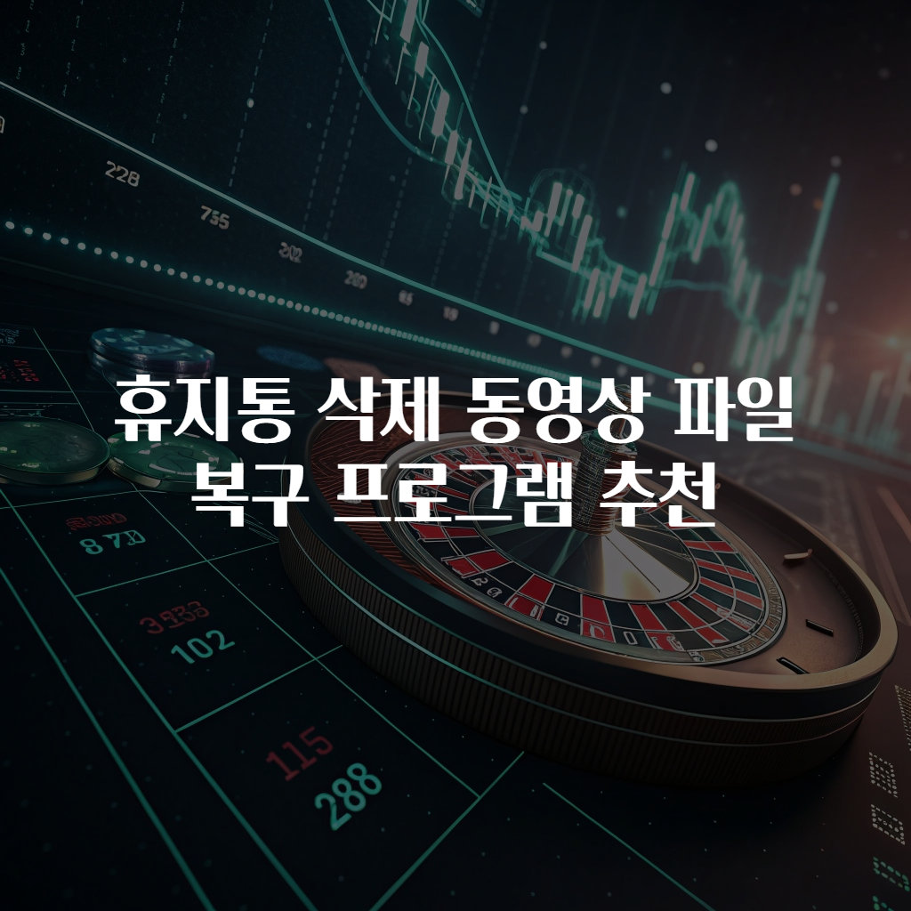 휴지통 삭제 동영상 파일 복구 프로그램 추천