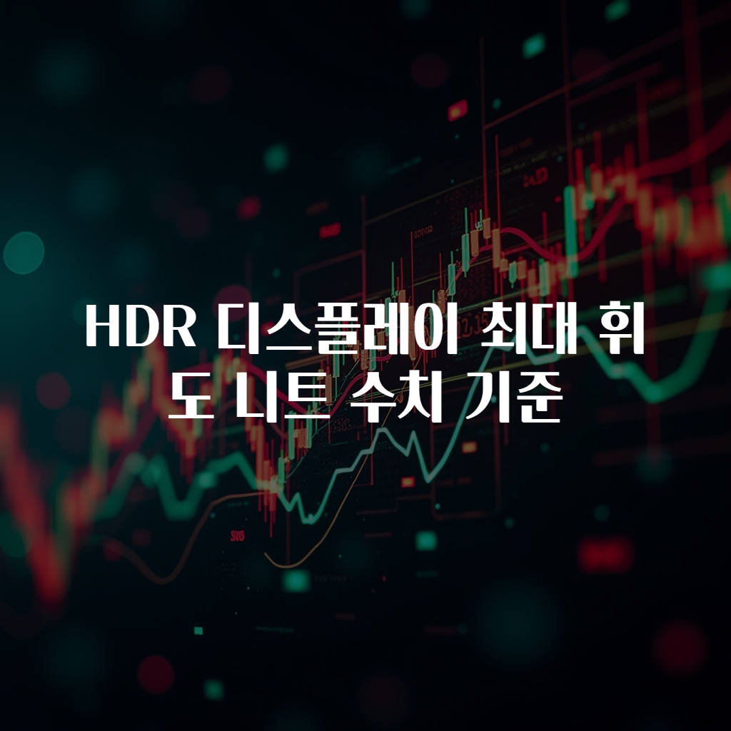 HDR 디스플레이 최대 휘도 니트 수치 기준