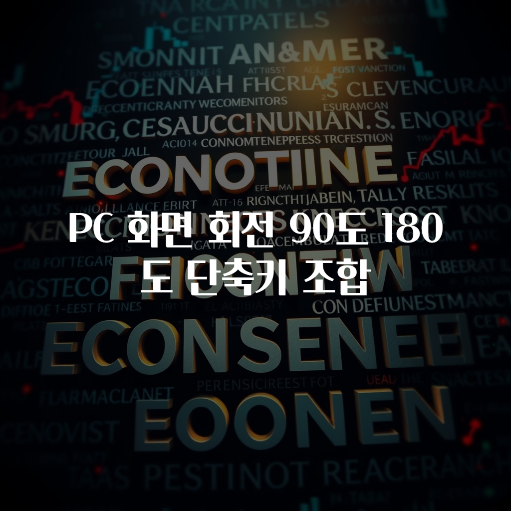 PC 화면 회전 90도 180도 단축키 조합