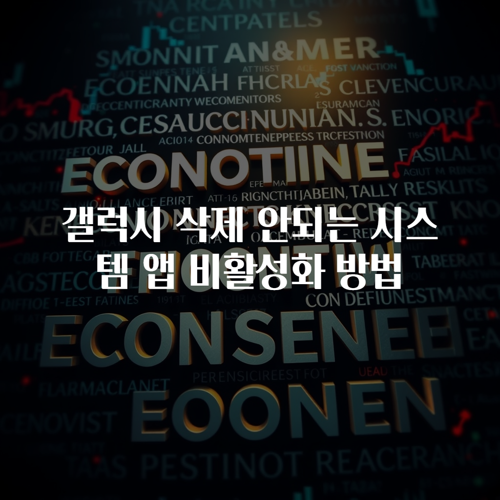 갤럭시 삭제 안되는 시스템 앱 비활성화 방법