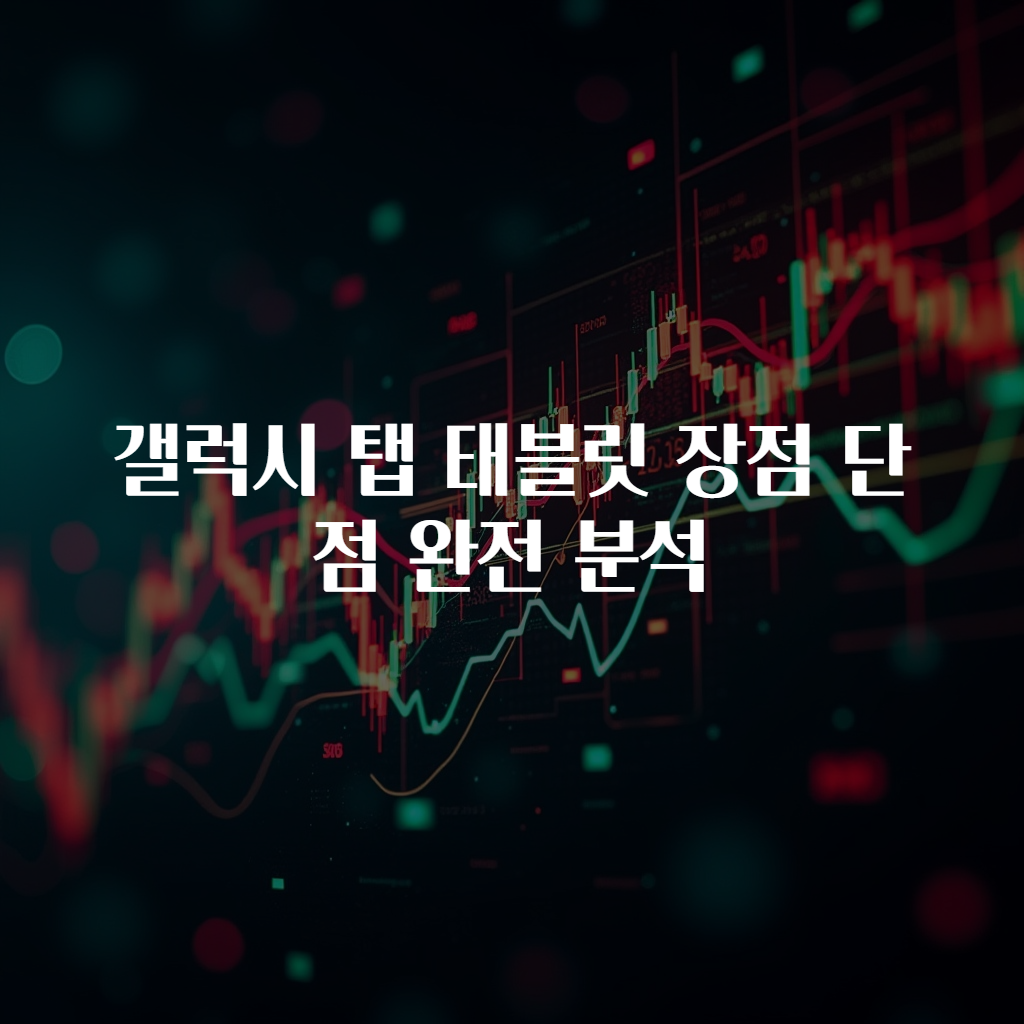 갤럭시 탭 태블릿 장점 단점 완전 분석