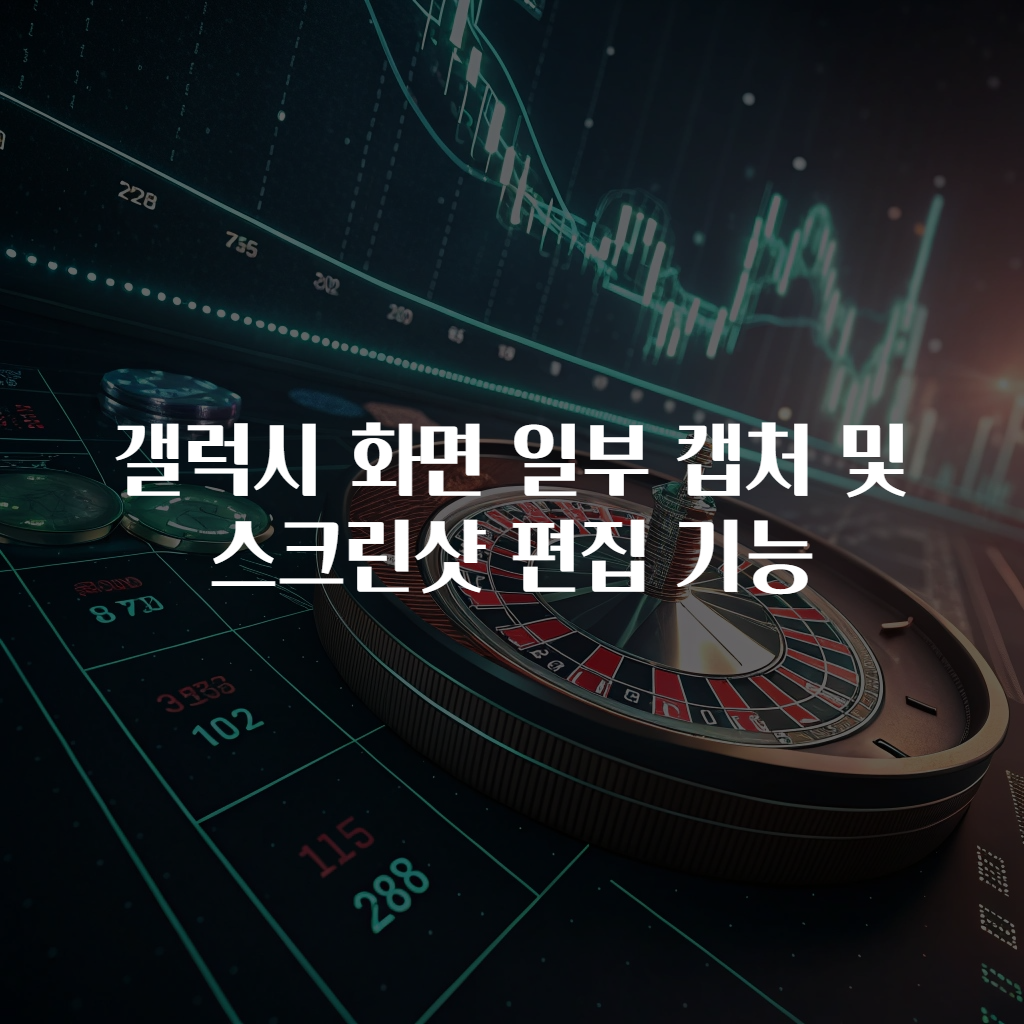 갤럭시 화면 일부 캡처 및 스크린샷 편집 기능