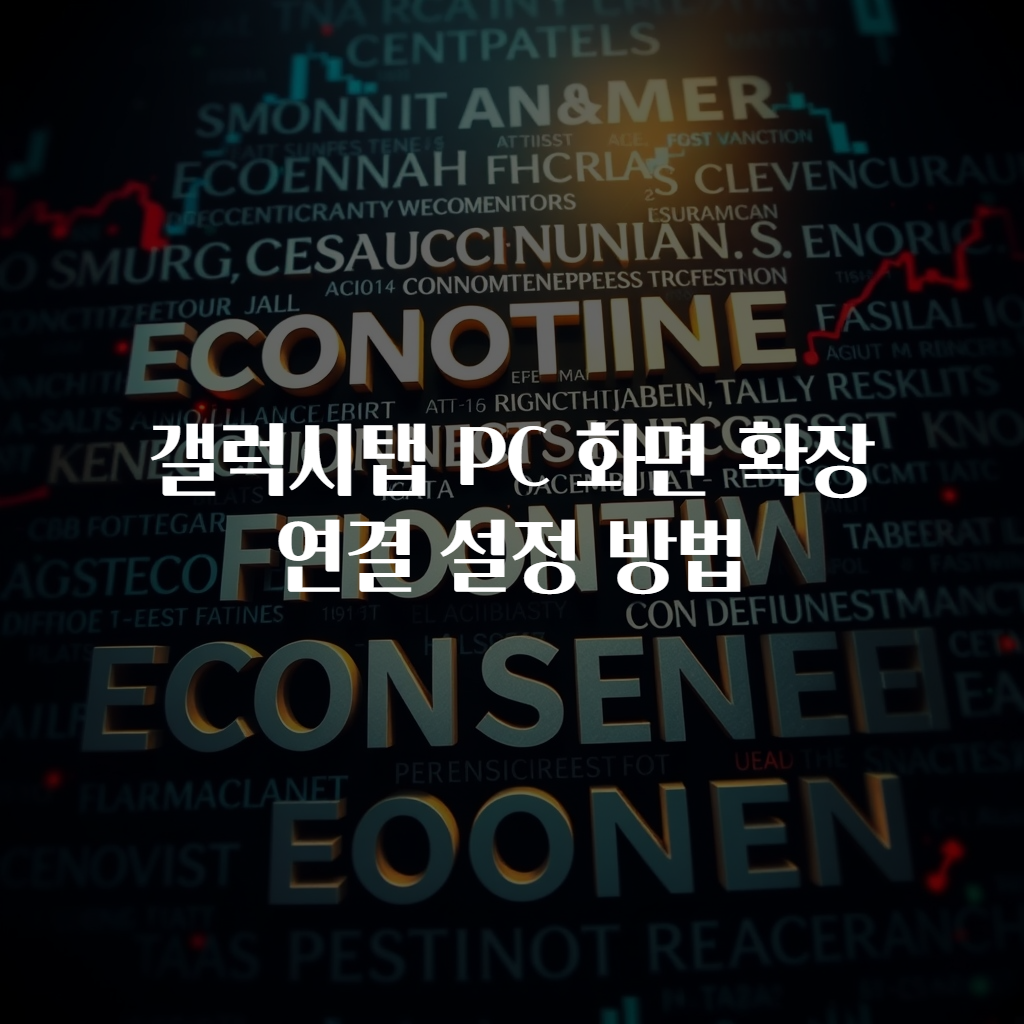 갤럭시탭 PC 화면 확장 연결 설정 방법