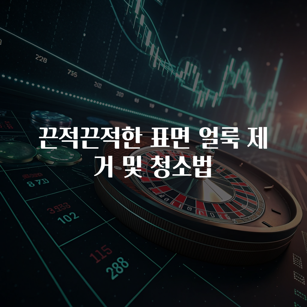 끈적끈적한 표면 얼룩 제거 및 청소법