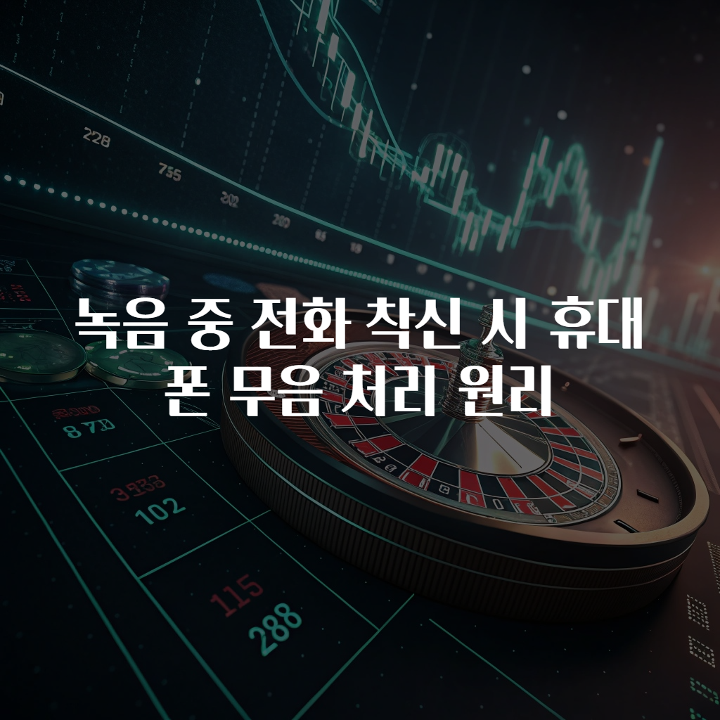 녹음 중 전화 착신 시 휴대폰 무음 처리 원리