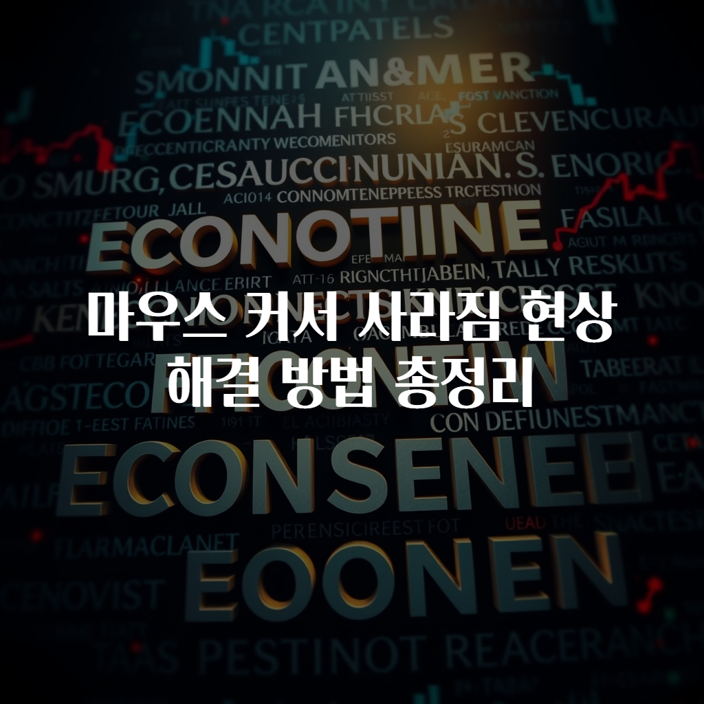 마우스 커서 사라짐 현상 해결 방법 총정리