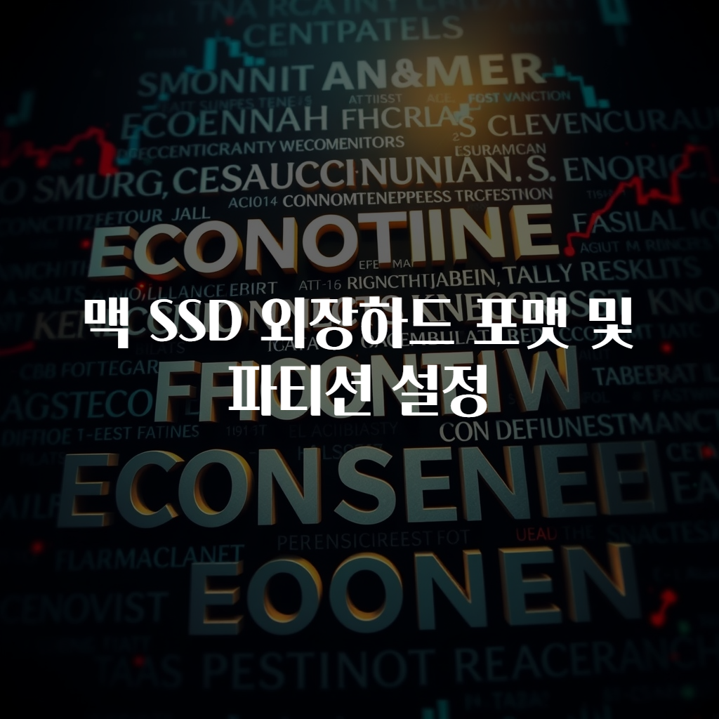맥 SSD 외장하드 포맷 및 파티션 설정