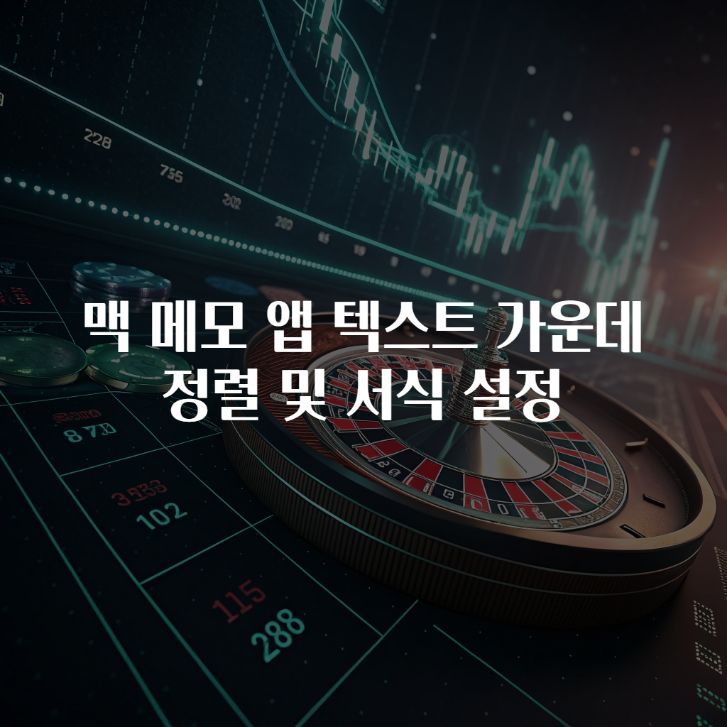 맥 메모 앱 텍스트 가운데 정렬 및 서식 설정