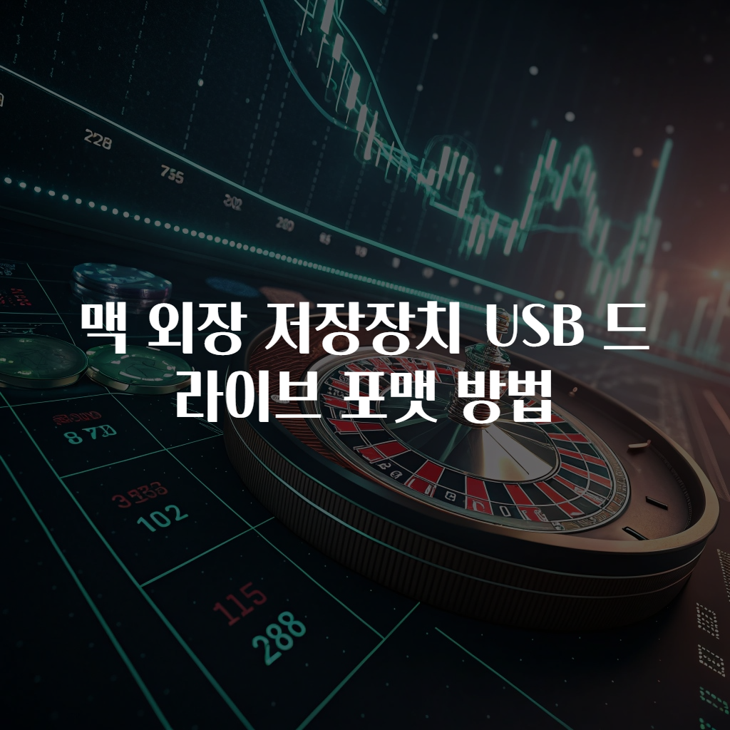 맥 외장 저장장치 USB 드라이브 포맷 방법