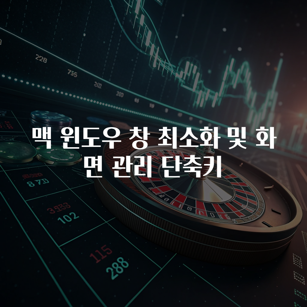 맥 윈도우 창 최소화 및 화면 관리 단축키