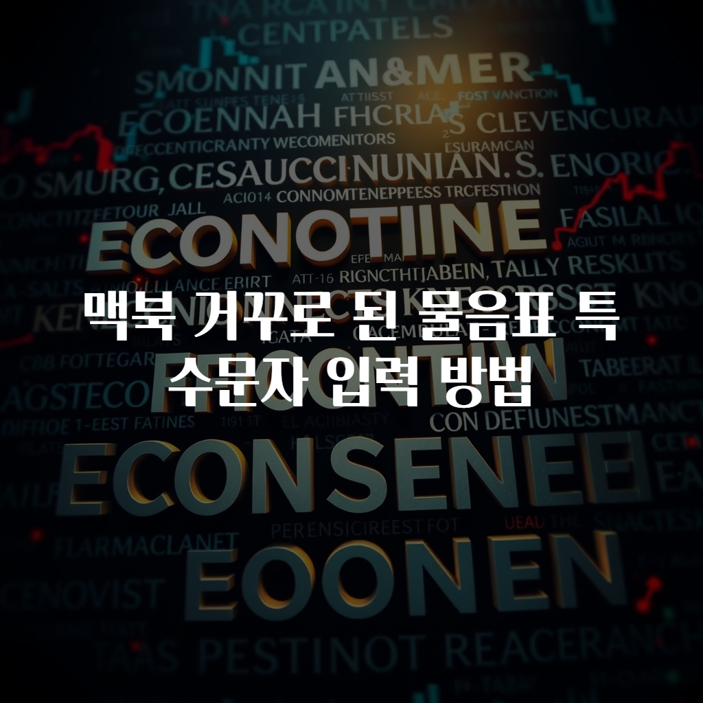 맥북 거꾸로 된 물음표 특수문자 입력 방법